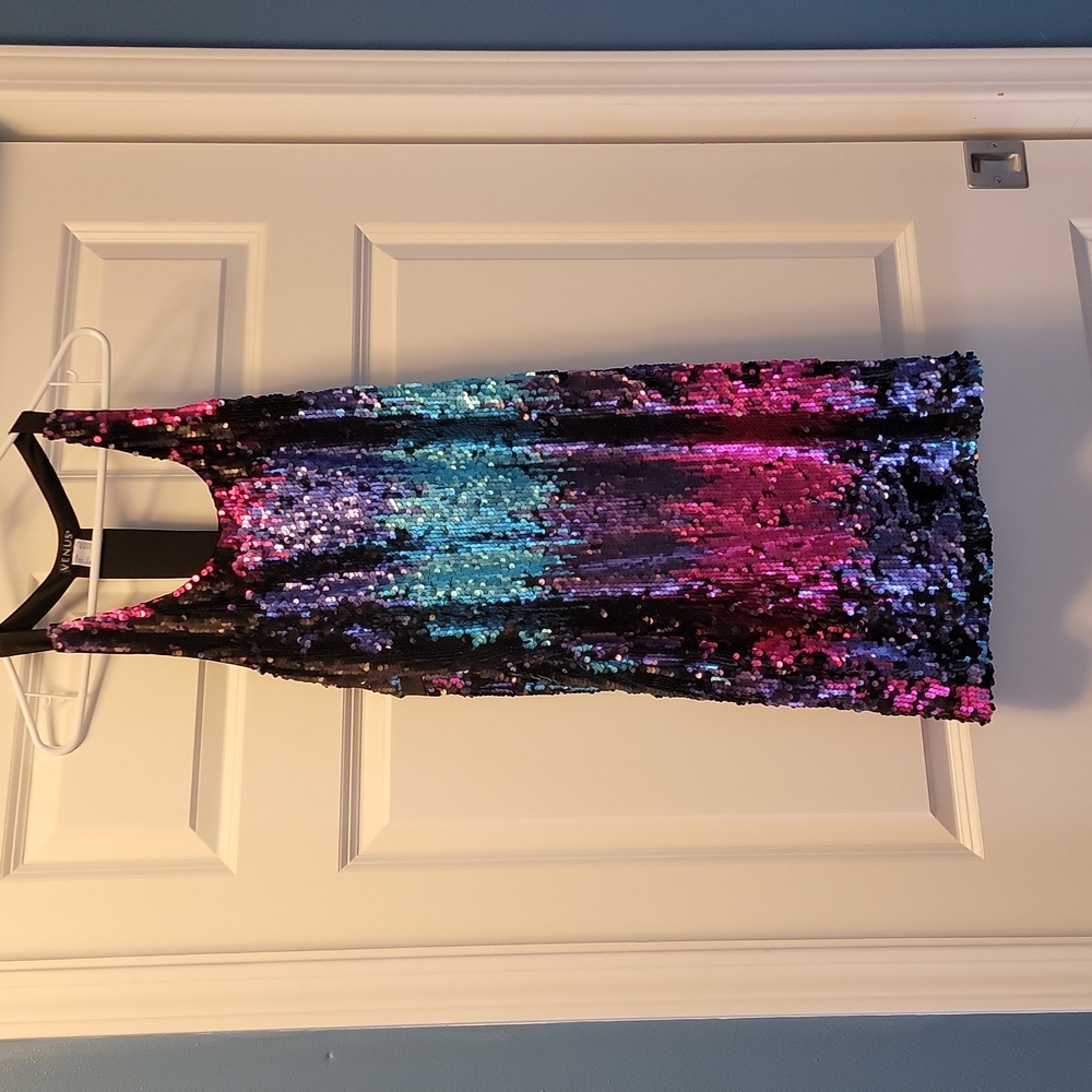 New, With Tags-Yandy Sequin Dress, Size Medium